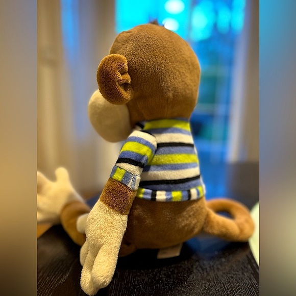 EUC Kellytoy plush stuffed animal Monkey brown beige large multicolored - Picture 3 of 8